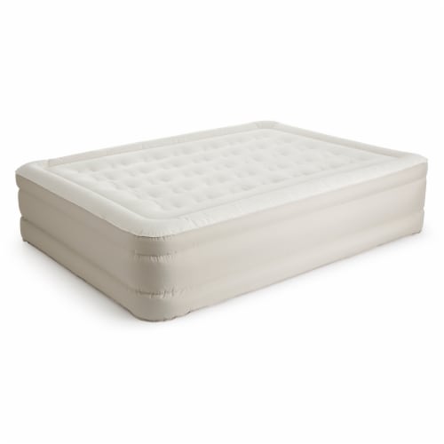 Insta Bed Raised 18 Inch Queen Air Mattress with NeverFlat Technology AC Pump 1 Piece Foods Co