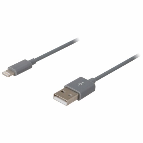 iLive iPhone Lightning Cable - Gray Perspective: front