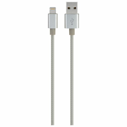 iLive IAT010W Fabric Lightning Cable - White Perspective: front
