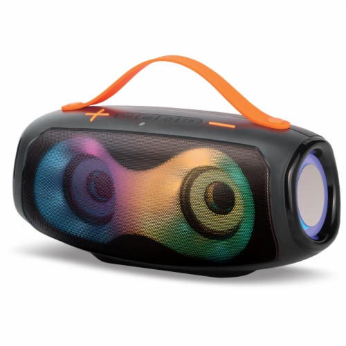 iLive IPX4 Splash Wireless Water Resistant Bluetooth Speaker with LED Lights Perspective: front