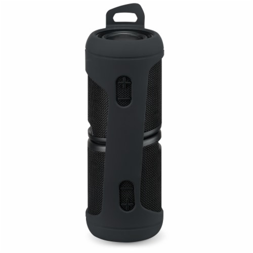 iLive Magnetic + Portable Wireless Speakers with Rubberized Coating - Black Perspective: front