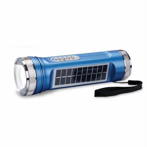Weatherx Bluetooth Speaker Solar Flashlight Perspective: front