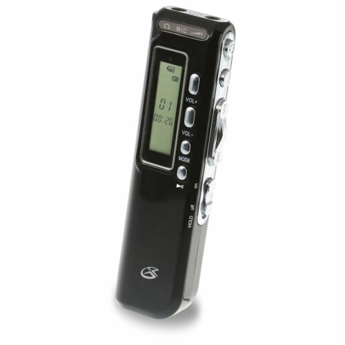 GPX Digital Voice Recorder - Black Perspective: front