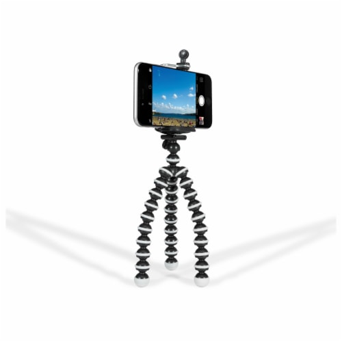 GPX Micro Flexible Tripod - Black/White Perspective: front
