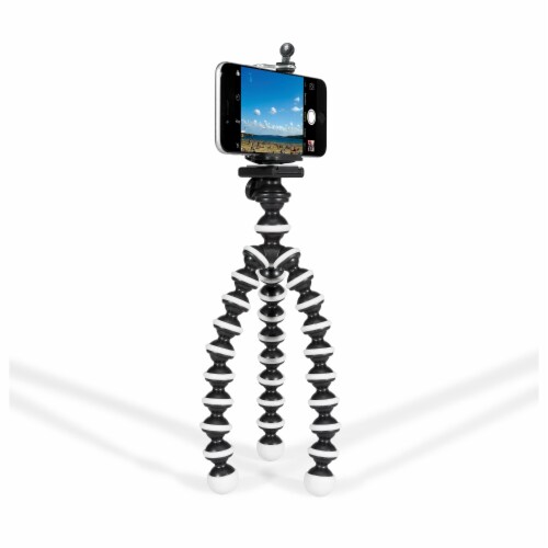 GPX Mini Flexible Tripod - Black/White Perspective: front