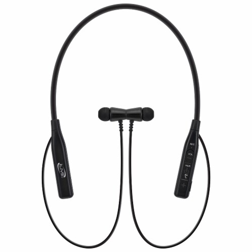 iLive Bluetooth Wireless Flexible Neck Earbuds - Black Perspective: front
