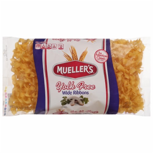 Mueller's® Yolk Free Wide Ribbons Pasta Perspective: front