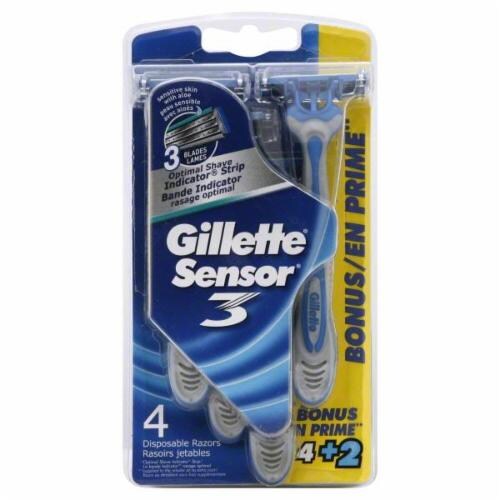 Gillette® Sensor® 3 Disposable Razors Perspective: front