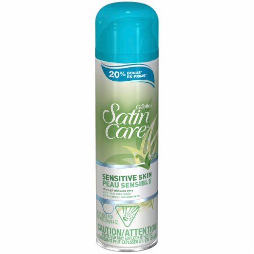 Satin Care Sensitive Skin Aloe Vera Shave Gel Perspective: front