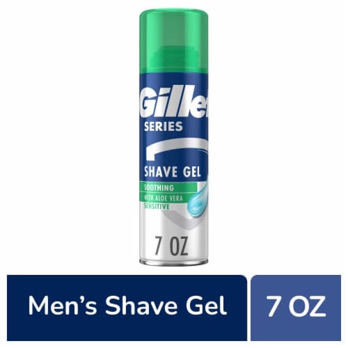 Gillette Series TGS Men's Sensitive Soothing with Aloe Vera Shave Gel Perspective: front