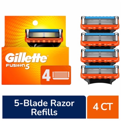 Gillette Fusion5 Razor Refills for Men, 4 Razor Blade Refills