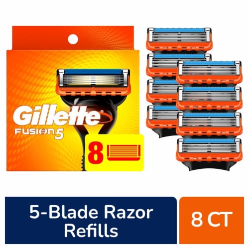Gillette Fusion5 Men's 5-Blade Razor Blade Refills Cartridges Perspective: front
