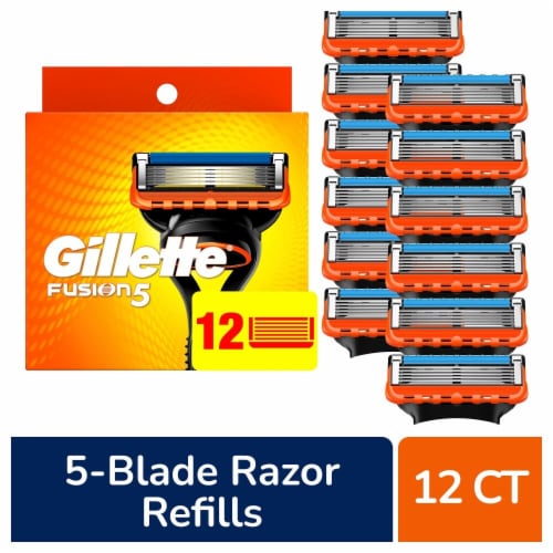 Gillette Fusion5 Men's 5-Blade Razor Blade Refills Cartridges Perspective: front