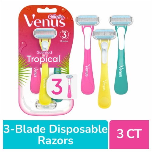 Gillette Venus Women's Tropical Scented 3-Blade Disposable Razors, 3 ct -  Harris Teeter