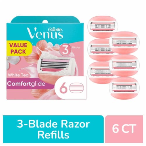 Gillette Venus ComfortGlide White Tea Women's Razor Blade Refills Cartridges,  6 ct - Fry's Food Stores