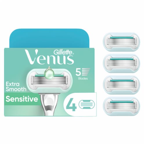 Gillette Venus Deluxe Smooth Sensitive Women's Razor Blade Refills Cartridges Perspective: front