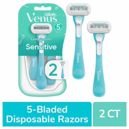 Gillette Venus Extra Smooth Sensitive Women's Disposable Razors Perspective: front