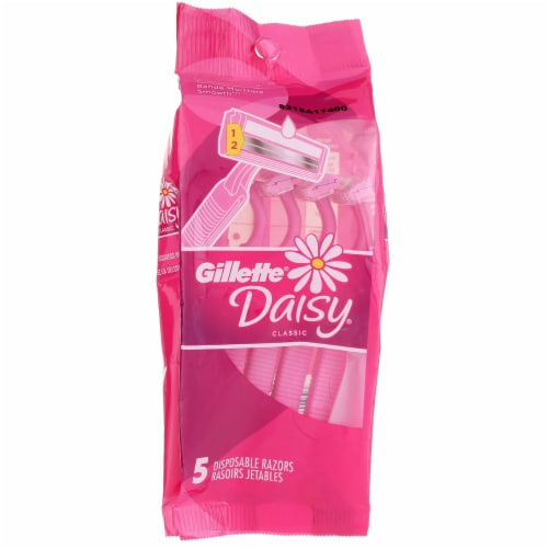 Gillette Daisy Classic Women's Disposable Razors, 5 Ct Perspective: front