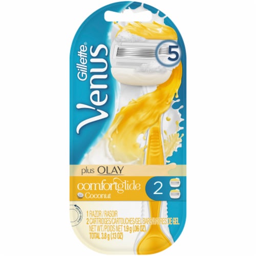 Gillette Venus Plus Olay ComfortGlide Coconut Razor and Cartridges 3 ct Foods Co