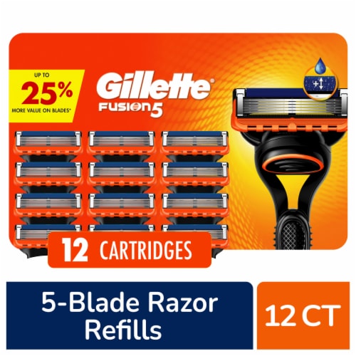 Gillette Fusion5 Razor Refills for Men, Precision Trimmer, 5-Blade Razor Blades for Close Shave Perspective: front
