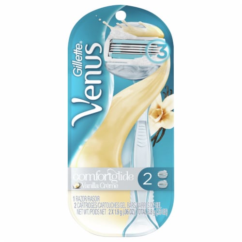 Gillette® Venus Comfort Glide Vanilla Creme Razor Kit Perspective: front