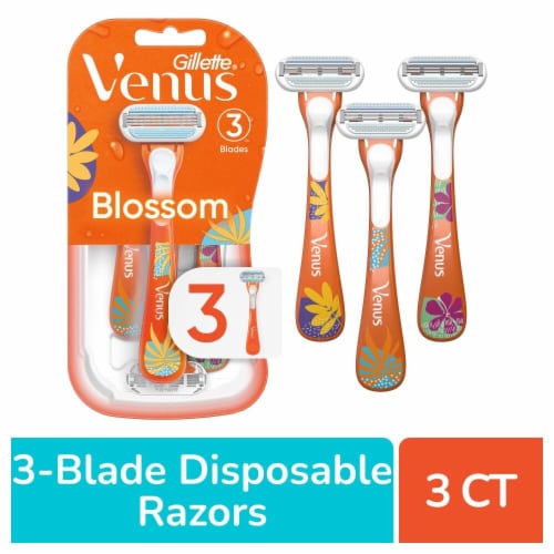 Gillette Venus Blossom Women's 5-Blade Design Edition Disposable Razors Perspective: front