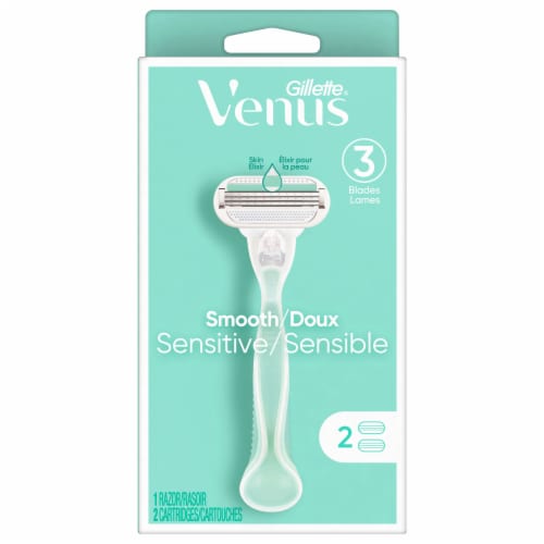 Venus Sensitive Smooth Women's Razor Handle and Blade Refills Cartridges Perspective: front