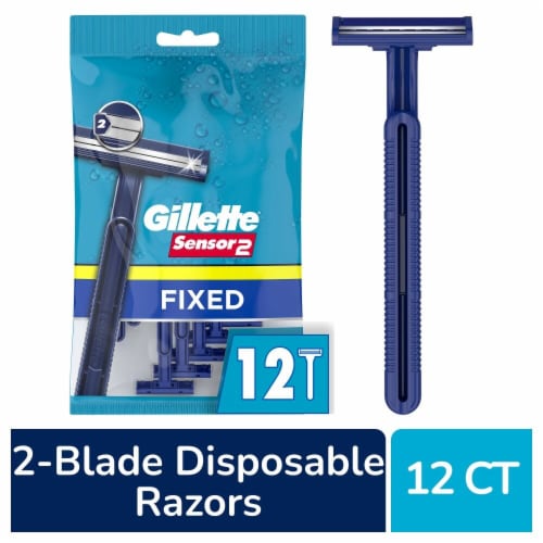 Gillette Sensor2 Fixed Head Disposable Razors Perspective: front