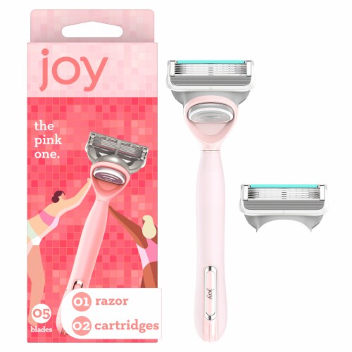 joy The Pink One Women's Razors and Blade Cartridge Refills Perspective: front