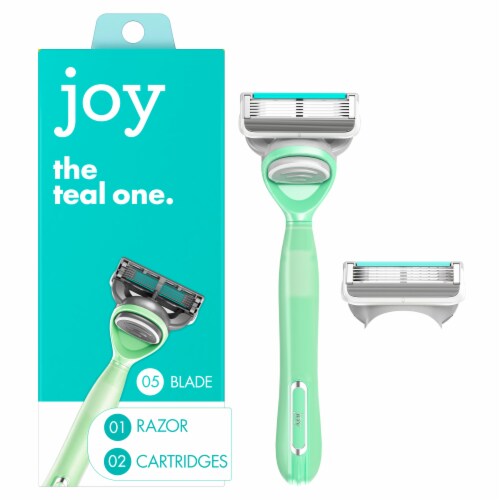 joy The Teal One Women's Razors and Blade Refill Cartridges Perspective: front