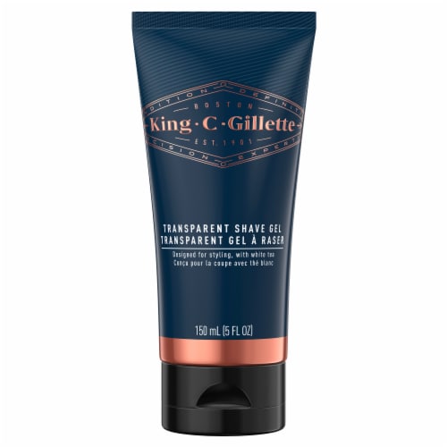 King C. Gillette Men’s Transparent Shave Gel Perspective: front