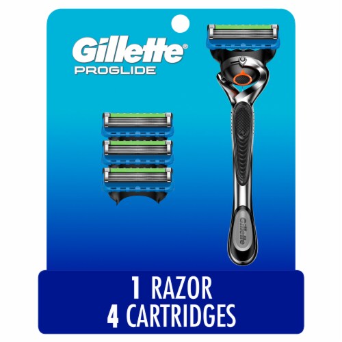 Gillette ProGlide Men's Razors Handle and Blade Refill Cartridges Value Pack Perspective: front