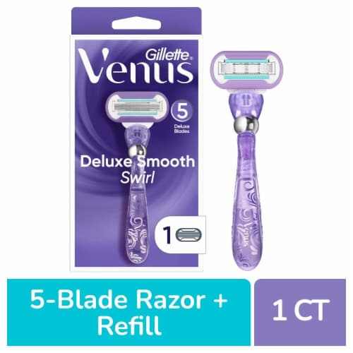 Belønning Nuværende rent Gillette Venus Deluxe Smooth Swirl Women's Razors Handle and Cartridges, 1  ct - Fry's Food Stores