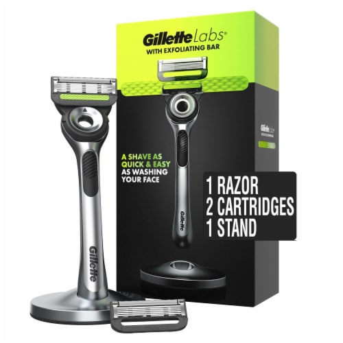 Gillette Labs with Exfoliating Bar Razors and Blade Refills Perspective: front