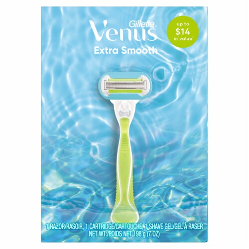 Venus Extra Smooth and Satin Care 5 Blade Razor Kit Perspective: front