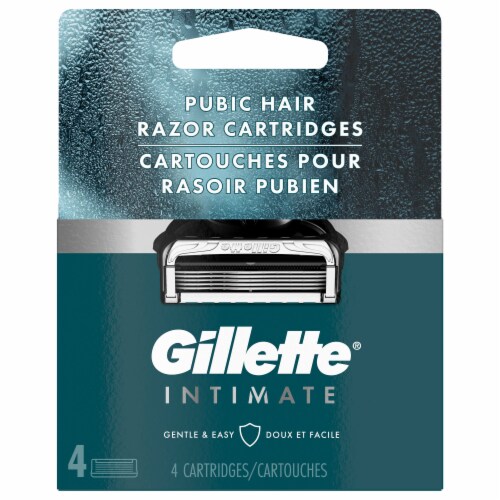 Gillette® Intimate Pubic Hair Razor Cartridges Perspective: front