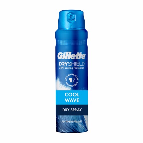 Gillette® Dry Spray Antiperspirant and Deodorant for Men Cool Wave Perspective: front