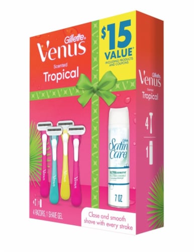 Gillette® Venus Tropical Scented Holiday Shave Set Perspective: front