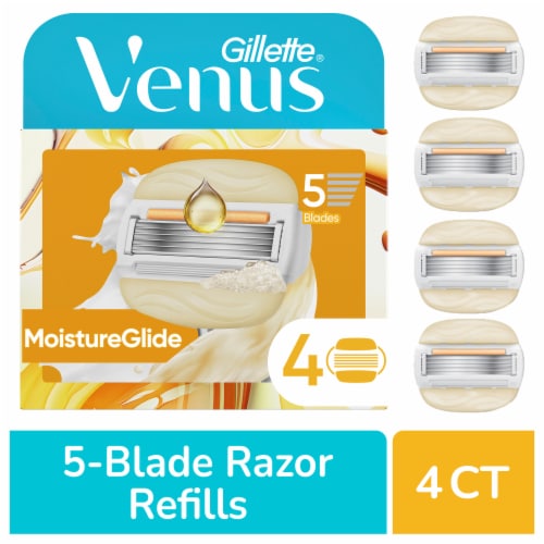 Venus MoistureGlide Women's Razor Blades, With Built-in Shave Gel Bars Perspective: front