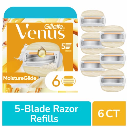 Venus MoistureGlide Women's Razor Blades, With Built-in Shave Gel Bars Perspective: front