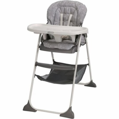 Graco Slim Snacker High Chair - White Perspective: front