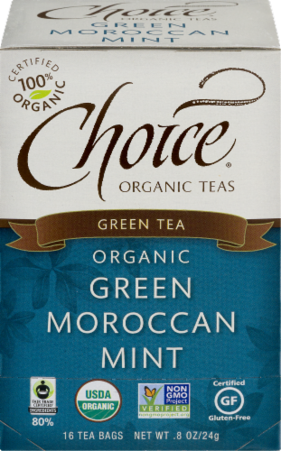 Choice Organic Green Moroccan Mint Tea Perspective: front