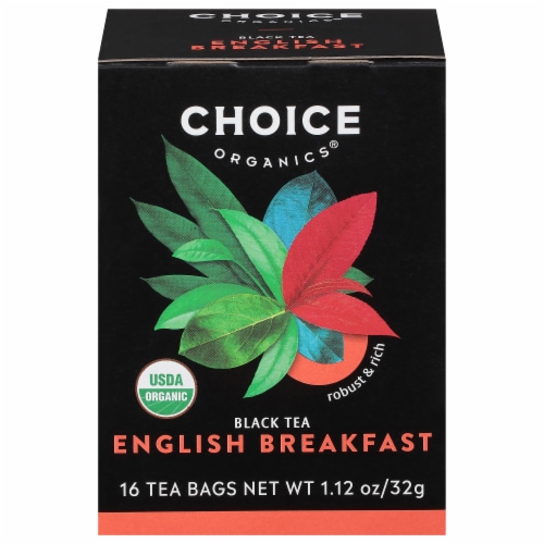 Choice Organics English Breakfast Black Tea Bags Perspective: front