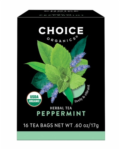 Choice Organics Peppermint Tea Bags Perspective: front