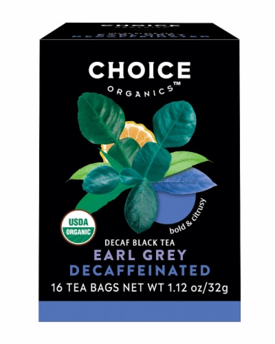 Choice Organics Decaffeinated Earl Grey Tea Bags Perspective: front