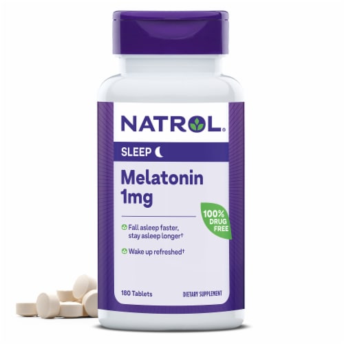 Natrol Melatonin Sleep Supplement Tablets 1mg Perspective: front