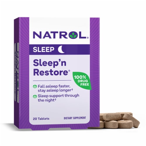 Natrol® Sleep N Restore Sleep Aid Supplement Tablets Perspective: front