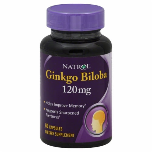 Natrol Ginkgo Biloba Capsules 120mg Perspective: front