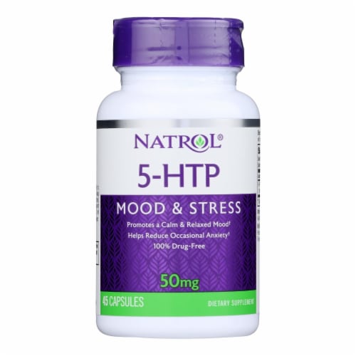 Natrol 50mg 5-HTP Perspective: front