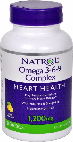 Natrol Omega 3-6-9 Complex Heart Health Supplement Perspective: front